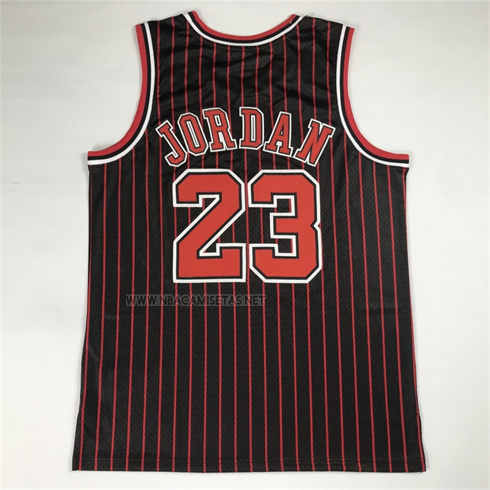 Camiseta Chicago Bulls Michael Jordan NO 23 Autentico 1996-97 Negro